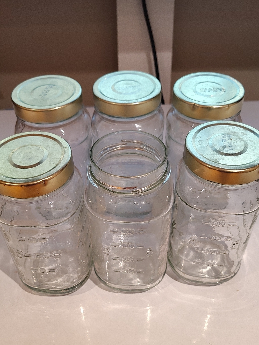 🎁DIY Lot Of 6 Glass Jars